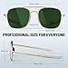 ACBLUCE Aviator Sunglasses for Men Pilot Polarized Retro Military Navigator Army Classic Gold Glasses 53mm Bayonet Temples