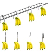 YOINIUEM 12 Pack Green Leaf & Rose Shower Curtain Hooks - Rust Resistant Resin Bathroom Decor - View #9