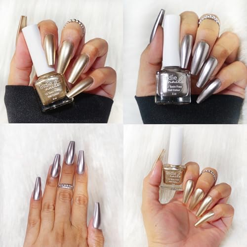 Image of Nail Polish Set for Women | Long-Lasting, High Shine Nail Paint Combo | Vegan & Cruelty-Free | 2 Bright Vibrant Shades | Quick Dry Nail Polish Set (Golden Roast, Pack of 2)