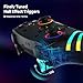 MYSTILUCK Wireless Pro Controller für Switch/Switch 2/Lite/OLED/PC, Gamepad mit 7 Farbwechselnde RGB Beleuchtung/Hall Effect Triggers/Dual Vibration/Turbo, Ergonomisch Gestalteter Präzise Joystick