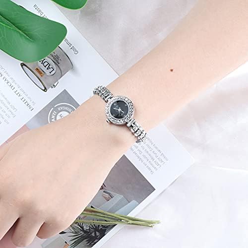 Clastyle Rhinestone Silver Women Watches Elegant Stainless Steel Ladies Bracelet Watch