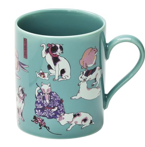 �R�����Z���� �u Kuniyoshi �̐썑�F Ukiyo-e ���Ƃ��s�̓� �v �}�O�J�b�v �R�b�v ��330ml �� �����G �L Cat Art ���{�� EDN-02