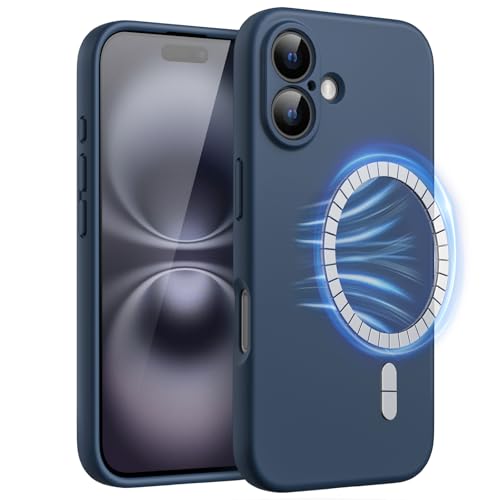 Ya en manzanajugosa.com: JETech Funda Silicona Magnética para iPhone 16 6,1 Pulgadas, Compatible con MagSafe, Tacto Suave Sedoso, Carcasa con Protección Lente Cámara Completa (Azul Marino)