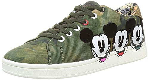 Desigual Damen Shoes_Cosmic_Mickey Sneaker, Green, 36 EU