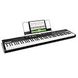Alesis Recital 88 Key Digital Piano Keyboard with Semi Weighted Keys, Built-In Speakers and Piano Lessons