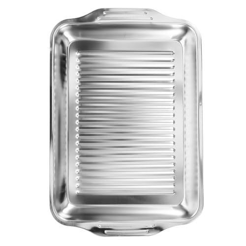 Plat À Griller Pour Poisson Et Homard En Acier Inoxydable Adapté À Plaque À Induction Et Surface De Cuisson Assiette À Poisson Grillée Rectangulaire