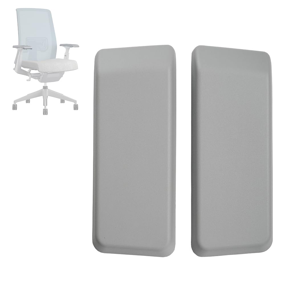 Arm Pads Caps Replacement for Haworth Very Office Chair. Used on Both Height Adjustable and 4D Arms. Sell as Sets with Left and Right Armrest lids. (Grey)