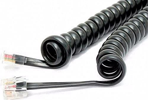 Cabo Fio Espiral Telefone 3 Unidades Compatível com Telefones Conector RJ9