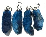 Dangerous Threads Rabbit Rabbits Foot Keychain Blue 4 Pieces