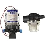 Shurflo Trail King 10 Wasserpumpe, Silber, 12V, 30 PSI & Steckfilter