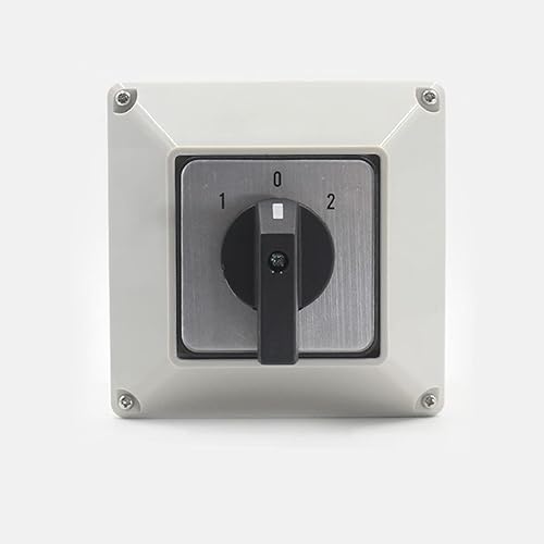 Miniatura 2 de 1 interruptor selector de cambio universal, con caja impermeable de instalación, 3 posiciones, 8 terminales, interruptor de transferencia de