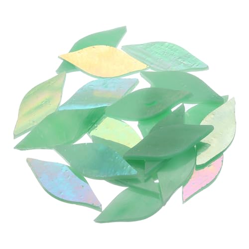 Mosaicos de vidrio verde AB de 15 mm para arreglar y decorar objetos 2