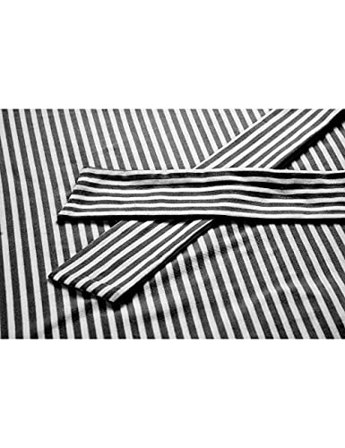 Merokeety Women's Summer Striped Short Sleeve T Shirt Dress Casual Tie Waist Midi Dress, Black, M #TOP2