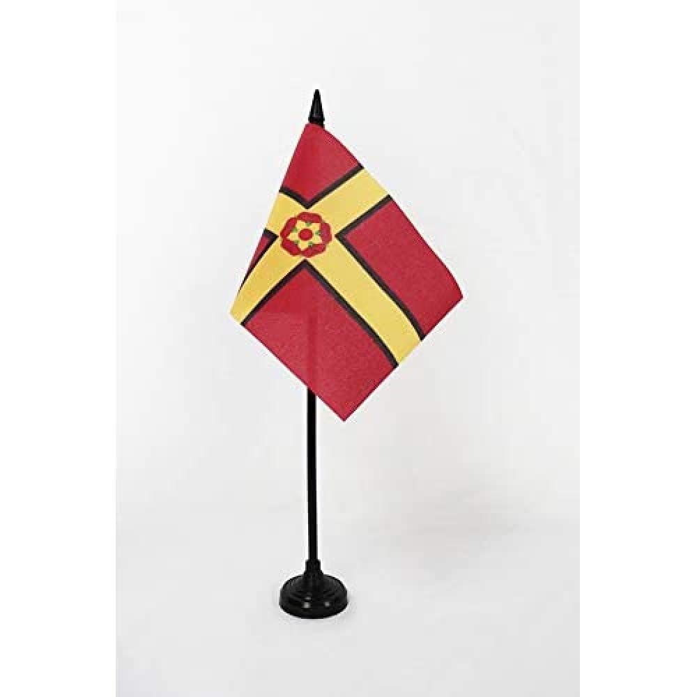 AZ FLAG Northamptonshire New county Table Flag 15x10 cm Plastic Base