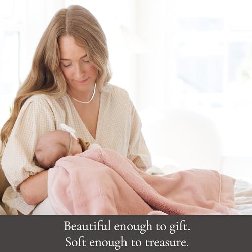 Image of Saranoni Luxury Receiving Blankets for Babies | Ultra-Soft Lush and Boutique Quality Baby Blanket | Ballet Slipper Pink - 40 inch x 30 inch