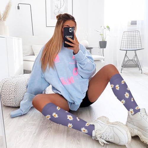 6 Pairs Compression Socks for Women & Men 15-20mmHg Graduated Support Knee High Socks for Nurses, Travel, Athletic by FuelMeFoot - Image 3