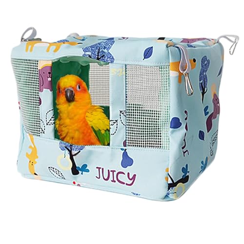 Nido de jaula para loros, tienda de campaña para pájaros, transpirable, con almohadilla fresca, cabaña para animales sin ondas, periquitos, Conure, Cockatiel, Mynah, pinzones