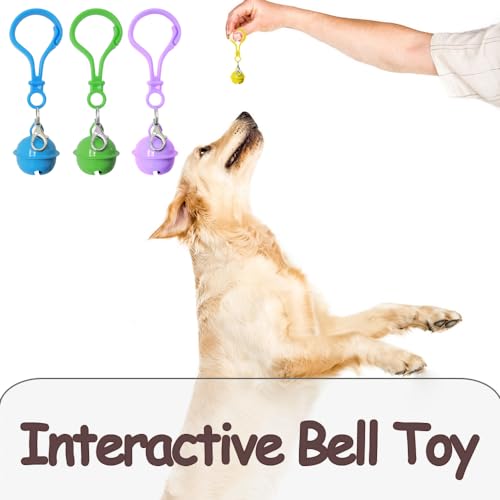 Aoche Pet Bells for Collars, 6pcs Dog Bells Cat Bells Multi-Color Dog Collar Charms Pet Pendant Accessories with Clasps