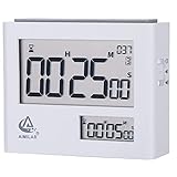 A AIMILAR Dual Screen Pomodoro Timer Clock - Digital Countdown Kitchen Interval Timer with Alarm Clock Pomodoro 25, 5 Minute Adjustable Productivity Timer for Cooking, Classroom, Kids, Fitness
