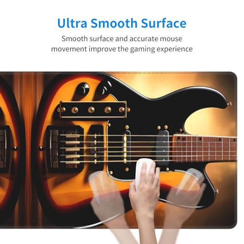 Tapis de clavier imprimé guitare en caoutchouc résistant - 6