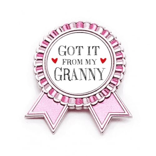 Broche rose Grandma en métal M le cadeau idéal pour la fête des grands-mères