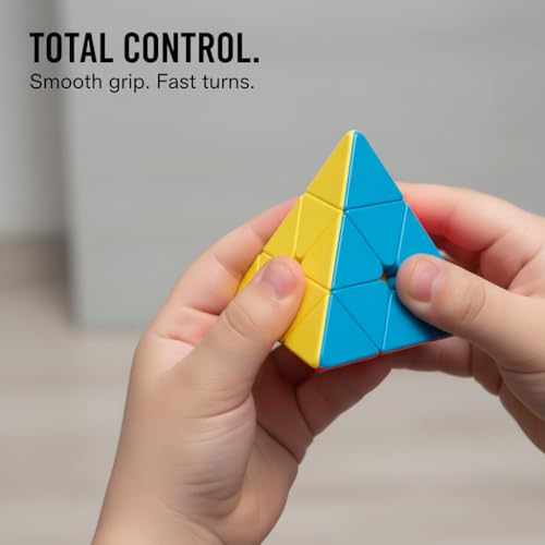 Image of MoYu Speed Cube, Pyramid 3D Pyraminx Stickerless Puzzle Cube, Toy 72mm, Smooth Turning ABS Brain Teaser Toy for Kids and Adults (Pyramid)