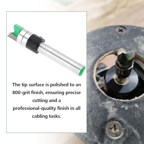 YINETTECH 1/4 Inch Shank Guided Profiler Router Cutter Bit Straight Two Flute Router Cutter Bit for Compostion Materials MDF Solid Wood, 9.5mm Cut Diameter/ 6.35mm Cut Length 3 YINETTECH 1/4 Inch Shank Guided Profiler Router Cutter Bit Straight Two Flute Router Cutter Bit for Compostion Materials MDF Solid Wood, 9.5mm Cut Diameter/ 6.35mm Cut Length - Image 3