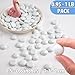 Meschett White Glass Marbles, 0.97 LB Flat Glass Beads for Vases, Mosaic Gem Pebbles for Aquarium Decor, Floral Arrangements Vase Filler Smooth Mancala Stones and Crafts Approx. 80-100PCS