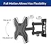 Fleximounts 13-42 Inch TV Wall Mount Bracket Full Motion Articulating Arms Swivel and Tilt fit for Max VESA 200x200mm TV LED LCD Plasma Flat Screen