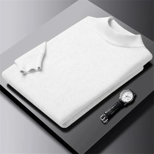 Men's Half Turtleneck Pullover Sweaters Long Sleeve Streetwear Breathable Knitted Sweater4
