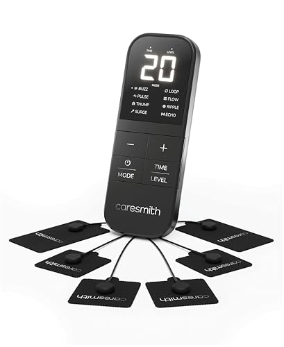 Image of Caresmith Charge Tens Massager for Pain Relief | Tens Machine for Physiotherapy | 8 Modes & 20 Intensities | USB C Fast Charge | Massage Machine For Body Pain |Electric Muscle Stimulator for Pain Relief
