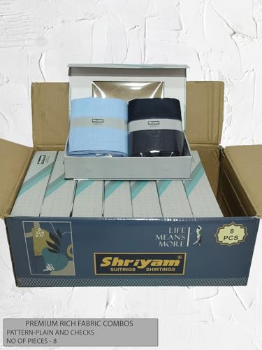 Image of Unstitched Plain Shirt and Trouser Fabric Combo Gift set - Cotton Blend Material - 2.25m Shirt Cloth - 1.20m Pant Cloth