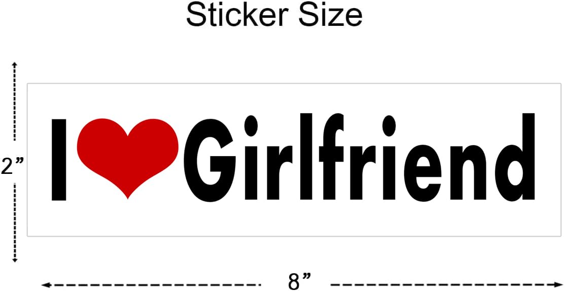 ProSticker I Love My Girlfriend Decal - 4x7 Inch Harmony Series Vinyl Sticker
