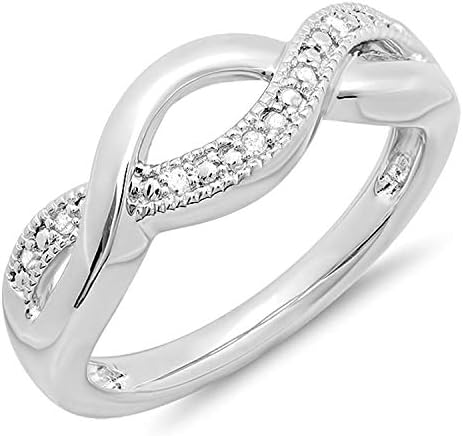 Dazzlingrock Collection 0.05 Carat (ctw) Round Diamond Ladies Inf...