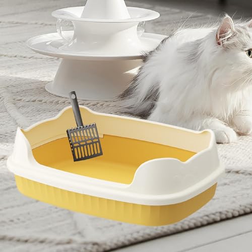 Bandeja abierta para arena de gato fácil de limpiar miniatura 4