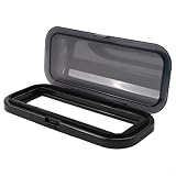 Marine Stereo Cover Impermeabile con Meccanismo a Molla Ribaltabile, Alloggiamento Protettivo Per Radio Barca E Lettore CD, Antiurto Contro Acqua Salata E Vibrazioni, Nero, 230X102X45 Mm