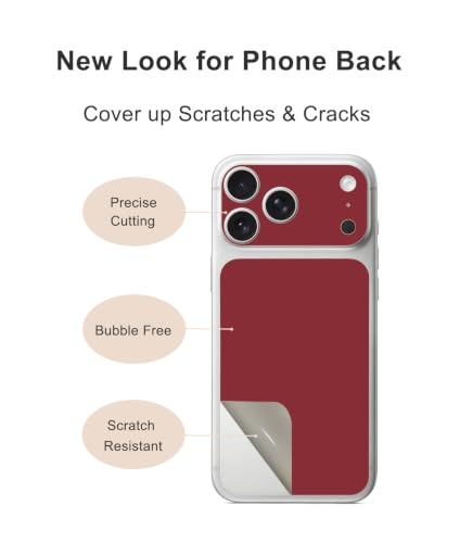 Protector iPhone 17 Pro Max rojo oscuro mate para evitar arañazos de llaves en el bolso 4