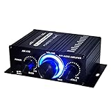 FLAMEER AK170パワーアンプHiFiオーディオレシーバーAMP20W + 20W低音トレブルサブウーファー