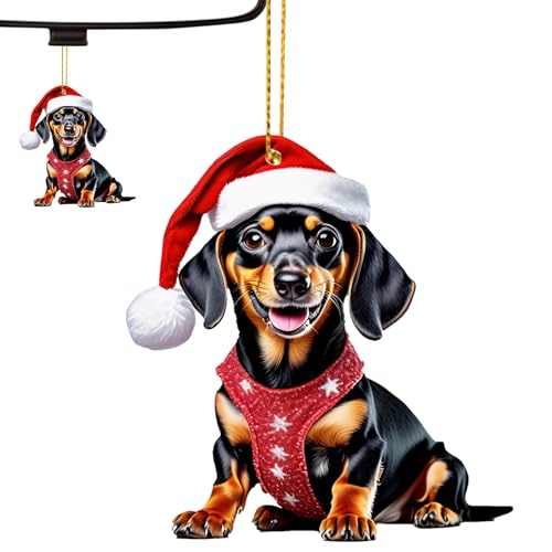Chien saucisse décoratif pour personnaliser votre sapin de Noël et vos sacs