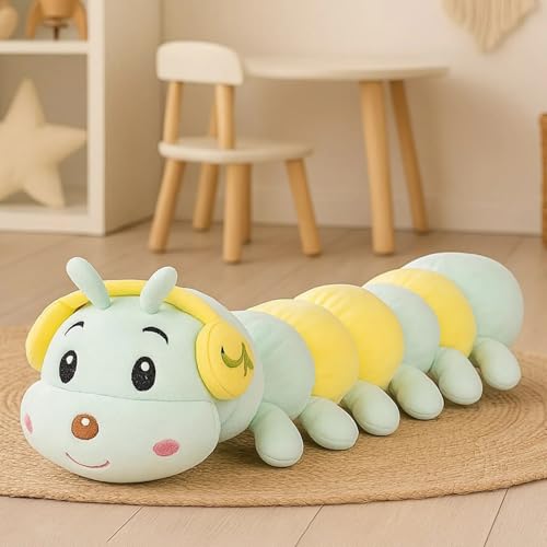 Image of 40cm Super Cute Long Soft Lovable Huggable Giant Life Size Teddy Bear Plush & Stuffed Toys | Decorative Plush Toy (Blue Caterpillar)