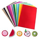 YUPZAR 20 Fogli Feltro 20x30cm Feltro Per Lavoretti,Pannolenci Colorati Morbido,Set Multicolore Per Diy e Bambini - Tessuto Morbido Pers Cucito e Decorazioni