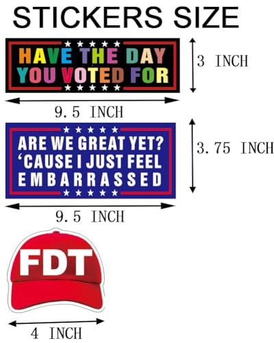 Image of Anti Trump Bumper Sticker No Kings Stickers Fuck Trump Sticker Anti MAGA Stickers, Anti MAGA Merchandise are We Great Yet Resist Decal, UWHENBO No Residue Leaves, Funny FDT Decal