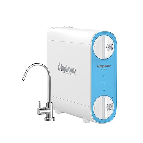 Hydrovos Tankless Reverse Osmosis System, Highly Efficient 1.9:1 Drain Ratio, 600GPD Under Sink RO Water Filter System, Innovative 5-Stage Pre/Post Filtration Reduces TDS, Dedicated Faucet Included