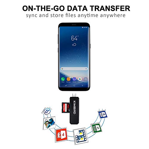 KiWiBiRD Lettore di Schede di Memoria SD/Micro SD, Adattatore Micro USB OTG e Lettore di Schede USB 2.0 TF per Computer / Smartphone / Tablet con Funzione OTG