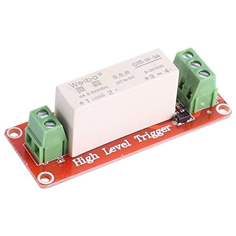 1 Kanal Halbleiterrelais-Modul, DC 3V-32V Solid State Relaismodul 1Bit High Level Trigger Switch 5A Controller Cover