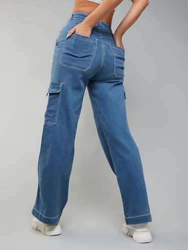 Image of Miss Chase Women's Wide Leg High /Mid Rise Regular Length Jeans