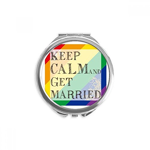 Miroir de poche LGBT arc-en-ciel maquillage compact multicolore