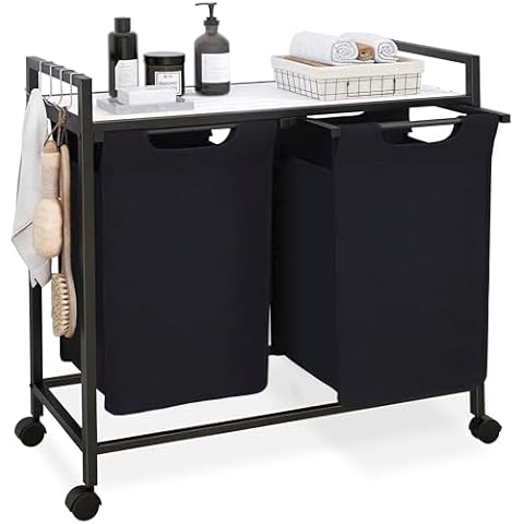 STELLSTAR 100L Laundry Hamper with Wheels Cover