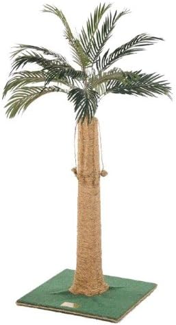 Kitty Palm Cat Tree with Palm Top, Green Carpet, Manila Rope, 36 Inches