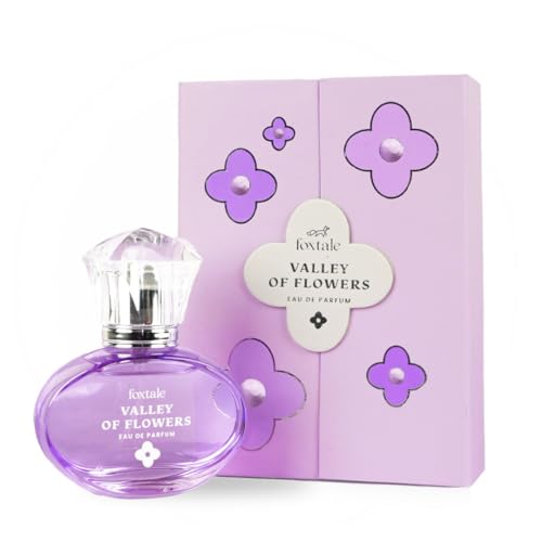Foxtale Valley of Flowers Eau De Parfum | Long Lasting Floral Perfume | With Notes of Jasmine Sambac, Green Mandarin & Madagascar Vanilla | Luxury Perfume | Suitable for For Men & Women